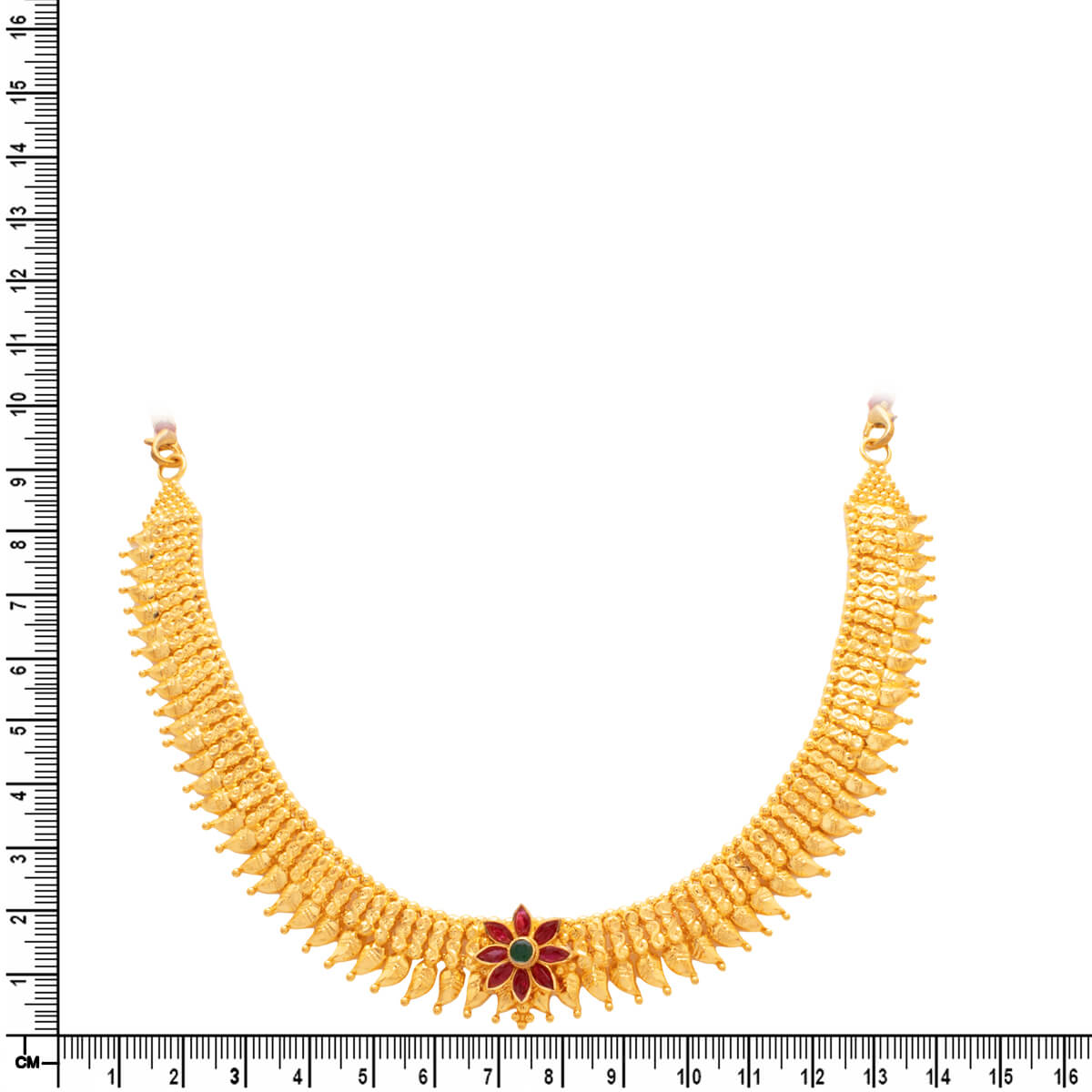 Petite Floral Glow Gold Short Necklace