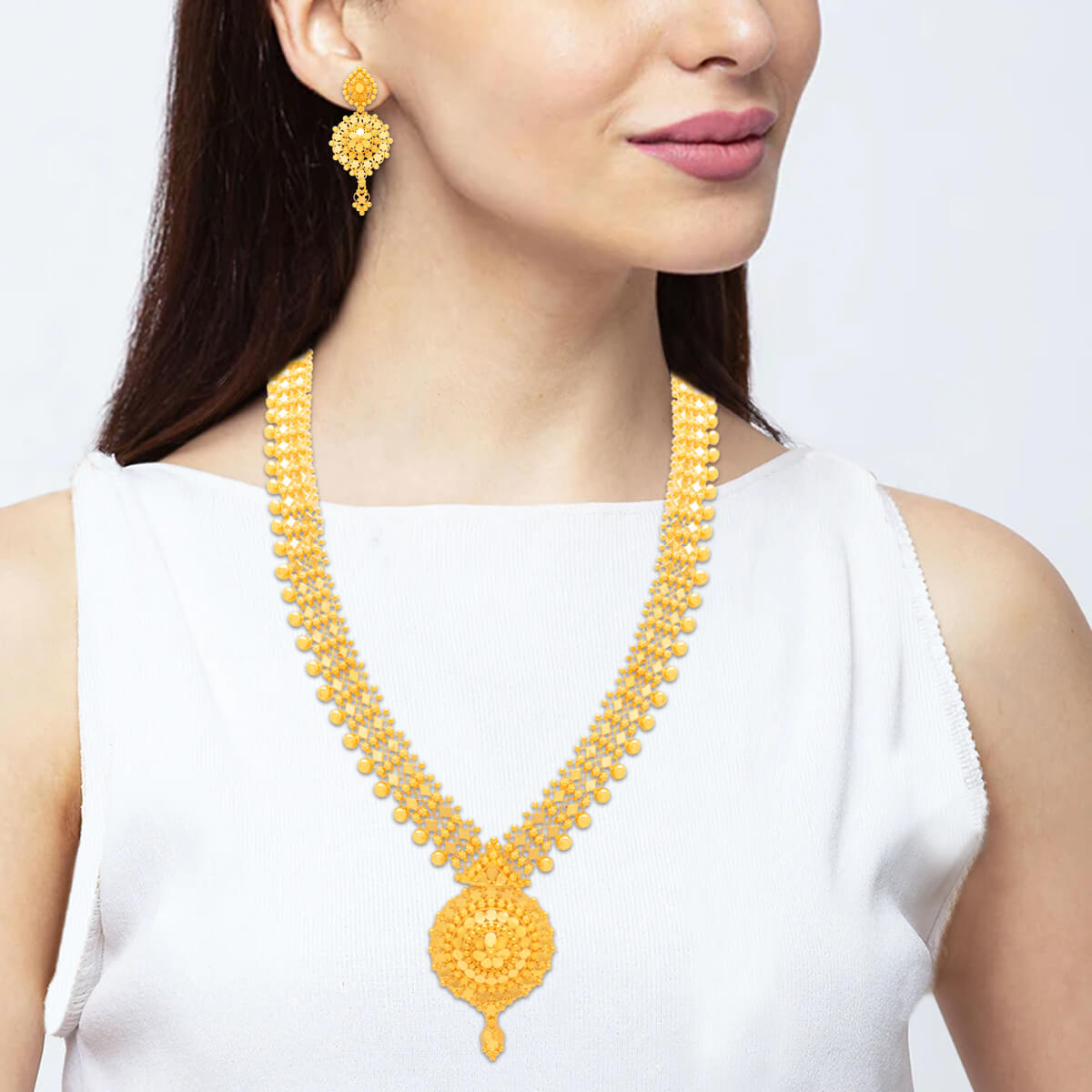Classic Marvel Long Gold Necklace
