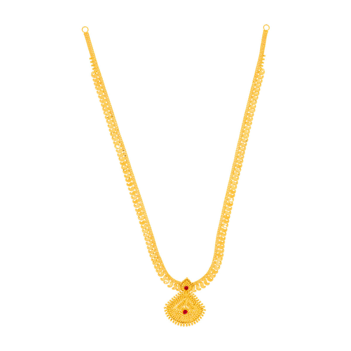 Contemporary Glow Long Gold Necklace
