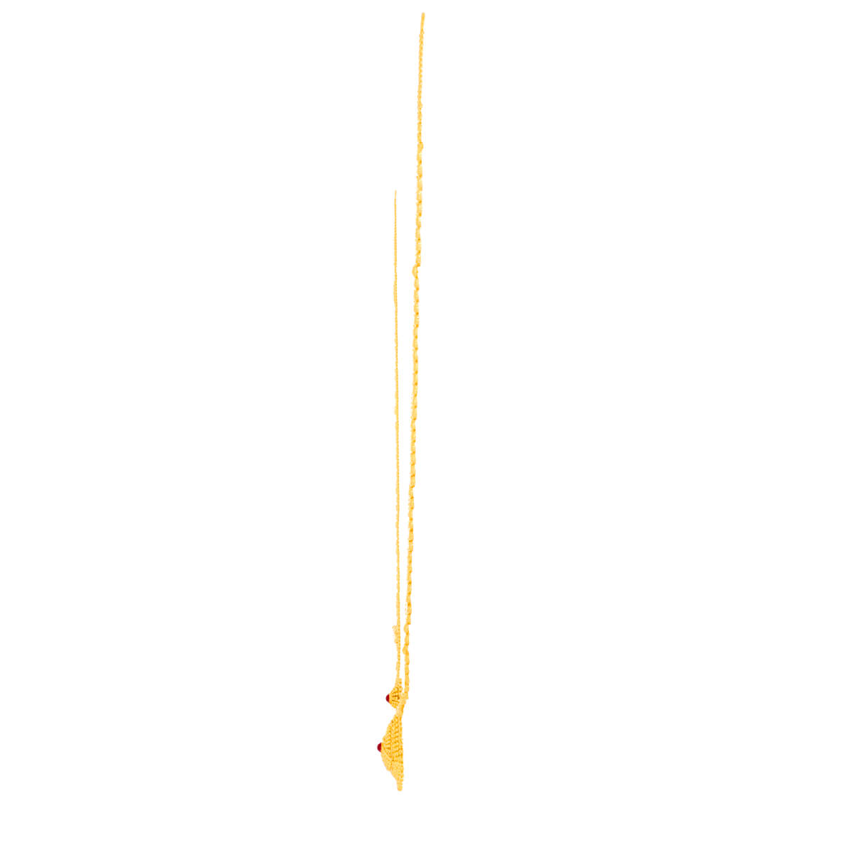 Contemporary Glow Long Gold Necklace