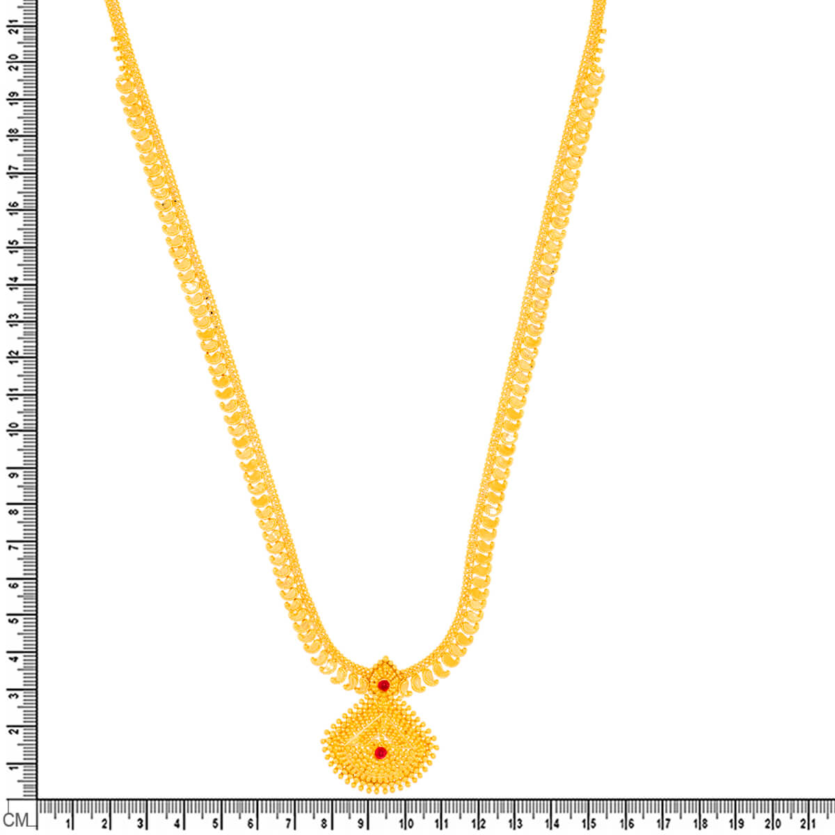Contemporary Glow Long Gold Necklace