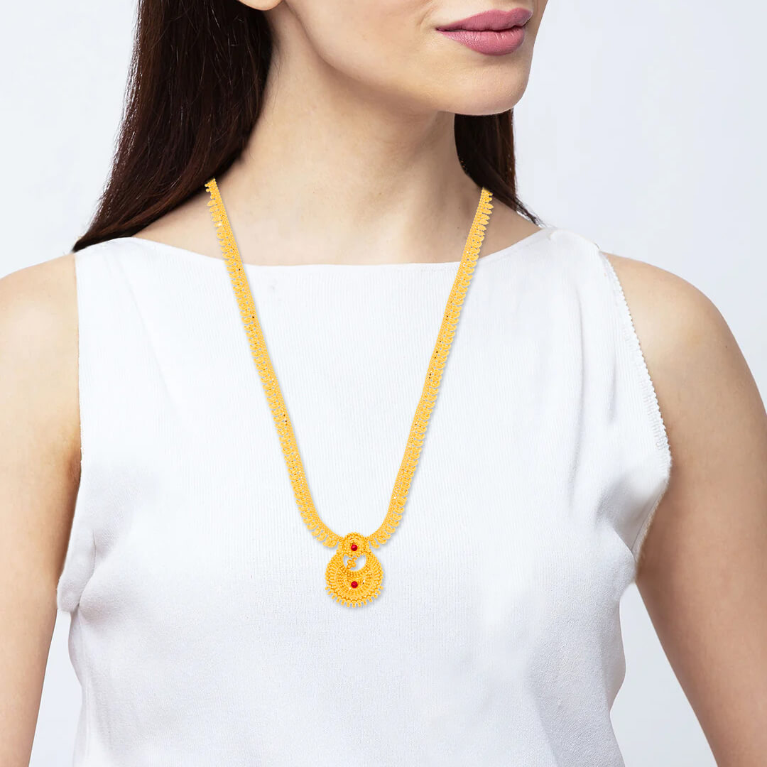 Effortless Glow Long Gold Necklace