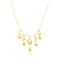 Gold Short Necklace with Minimlaist Flair
