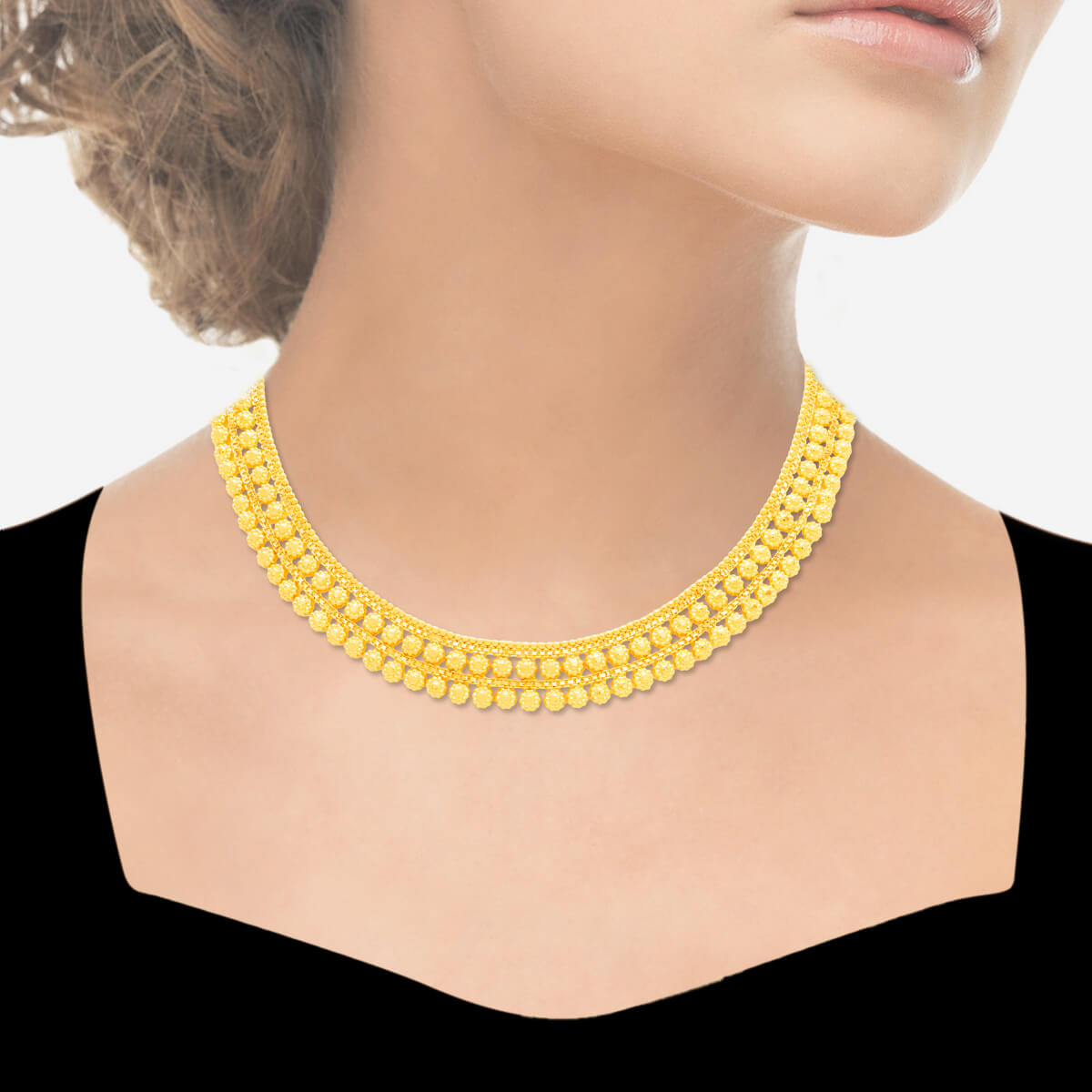 Radiant Classic Gold Short Necklace