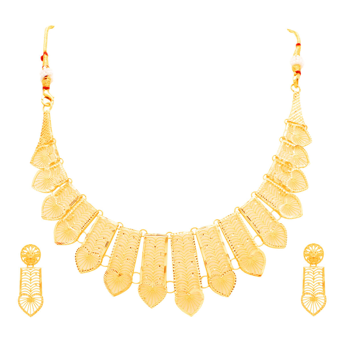 Contemporary Graceful Wedding Gold Necklace