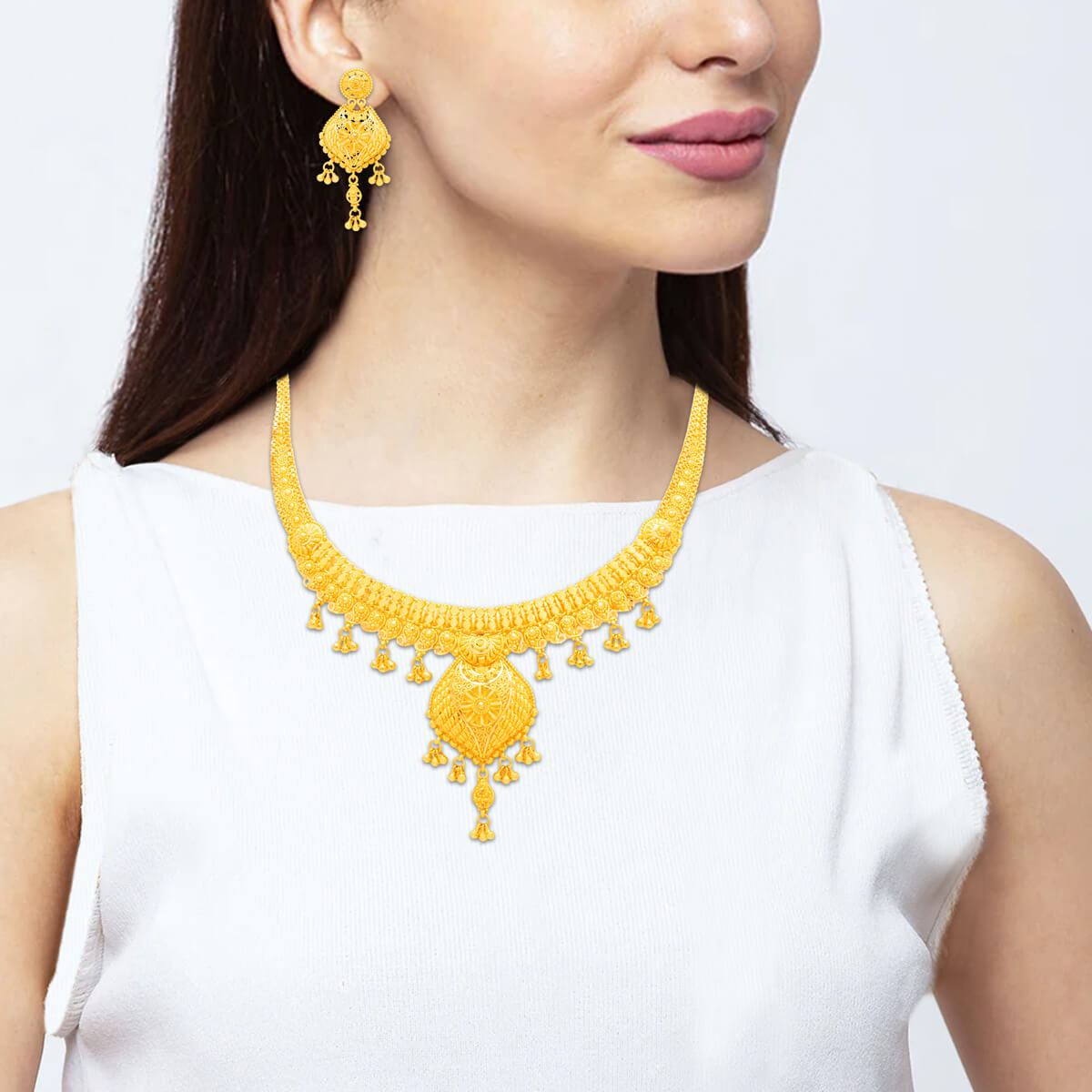 Marvelous Grace Gold Short Necklace