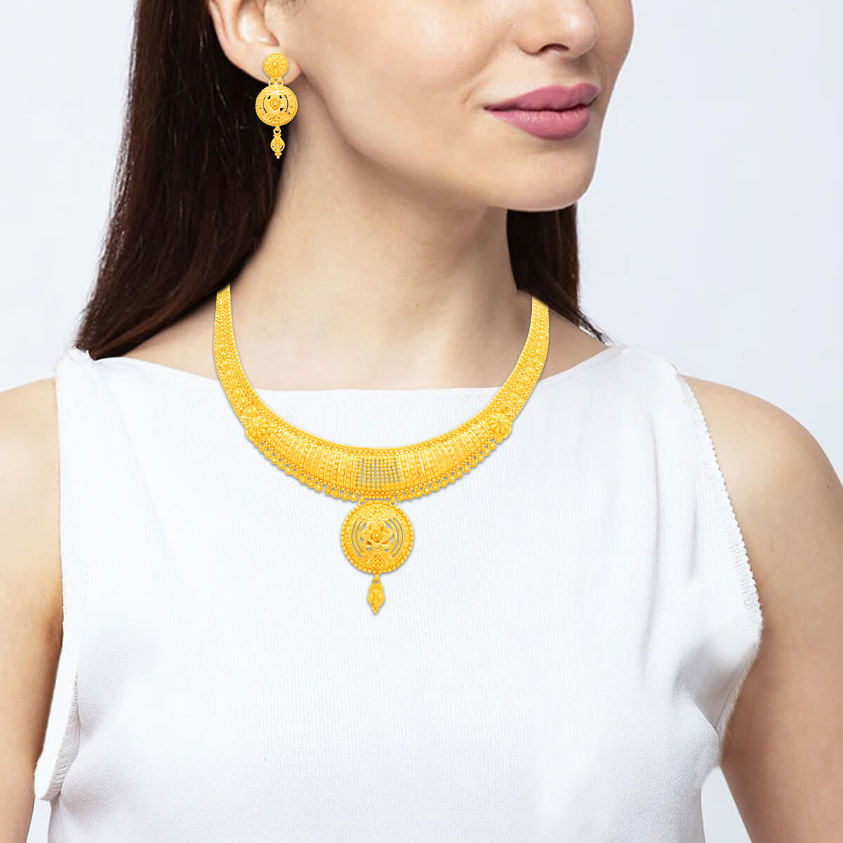 Bridal Shimmer Wedding Gold Necklace