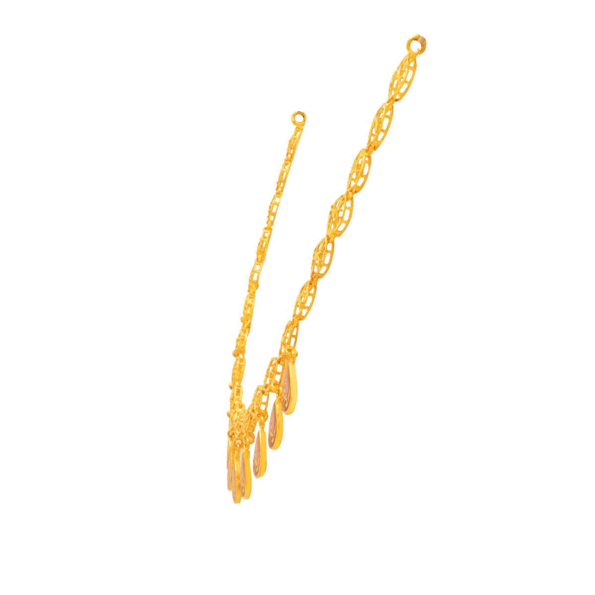 Scarlet Glow Gold Short Necklace