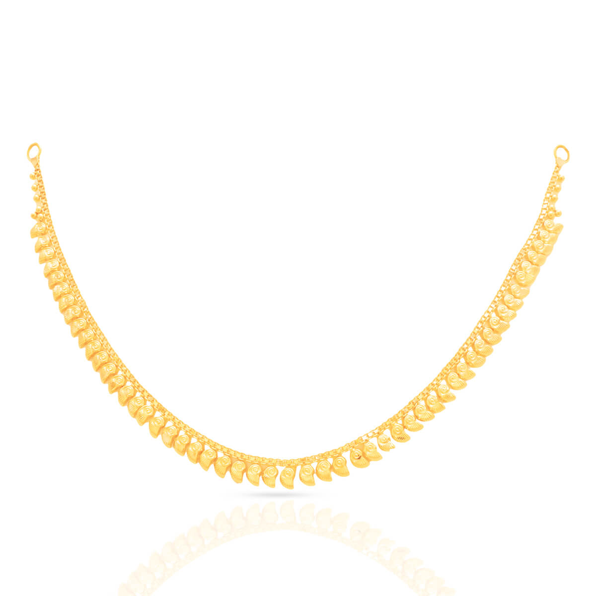 Gold Short Necklace And Earrings For Elegant Glow