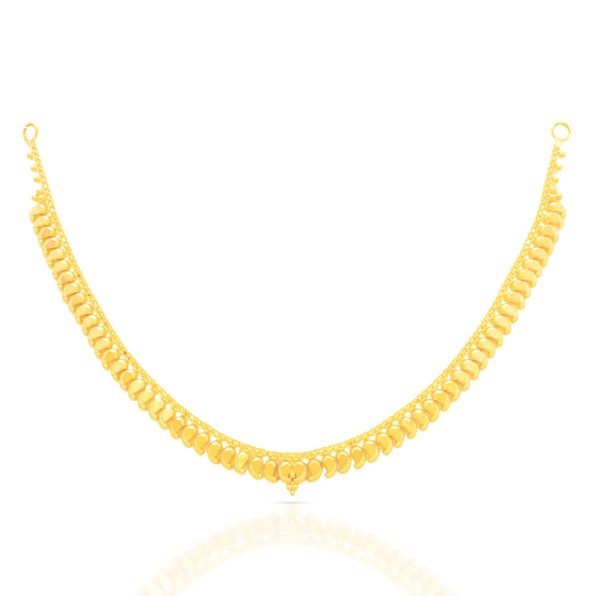 Gold Short Necklace And Earrings For Elegant Charm