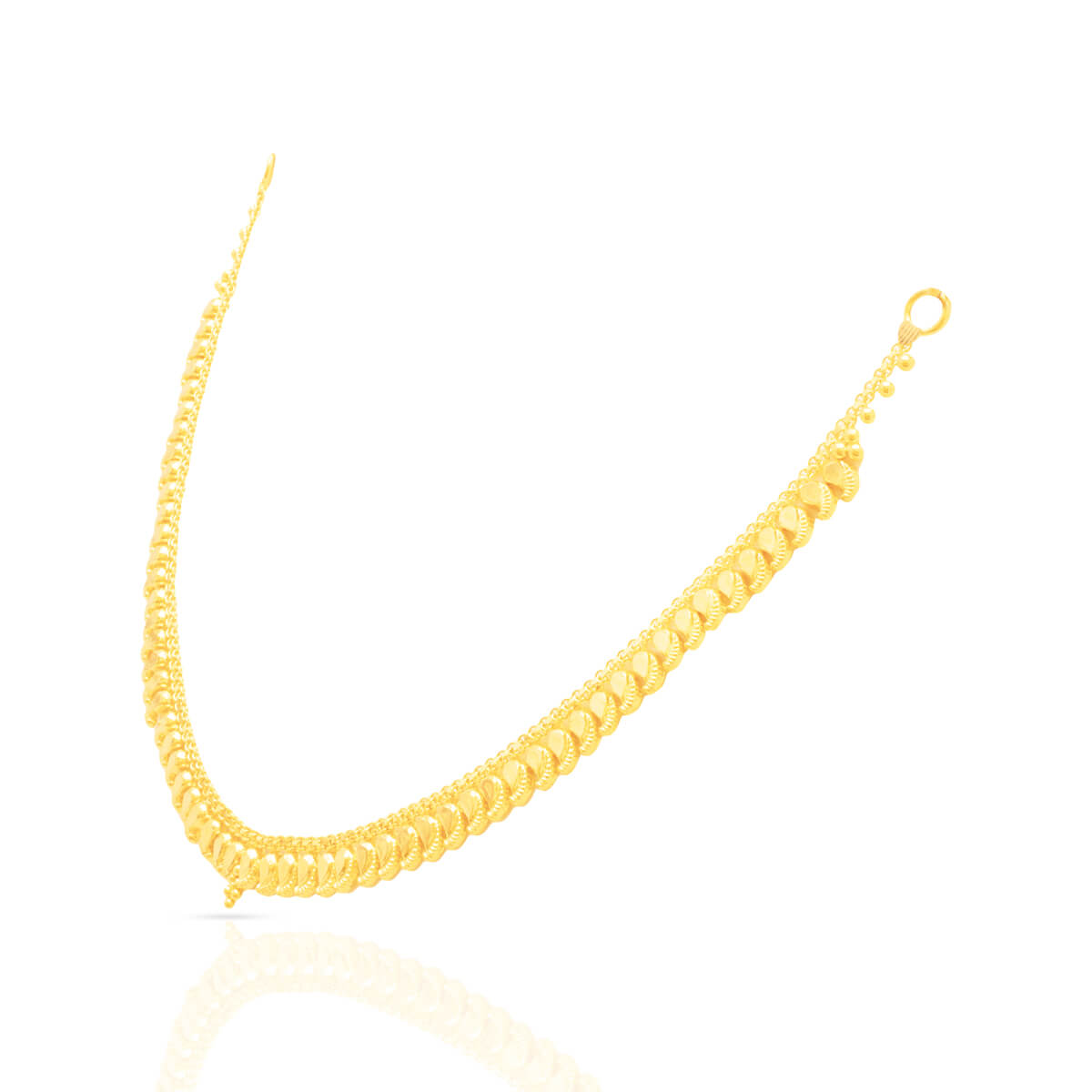 Gold Short Necklace And Earrings For Elegant Charm