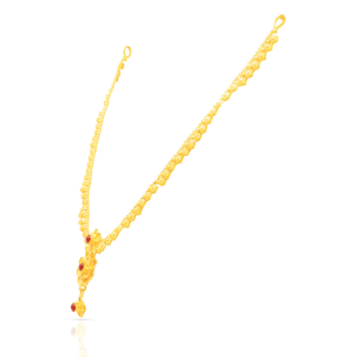 Floral Simplicity Gold Short Necklace