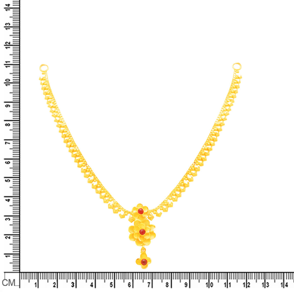 Floral Simplicity Gold Short Necklace
