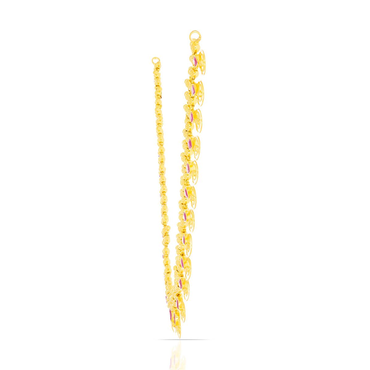 Gold Short Necklace with Opulent Charm