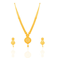 Sophisticated Charm Long Gold Necklace