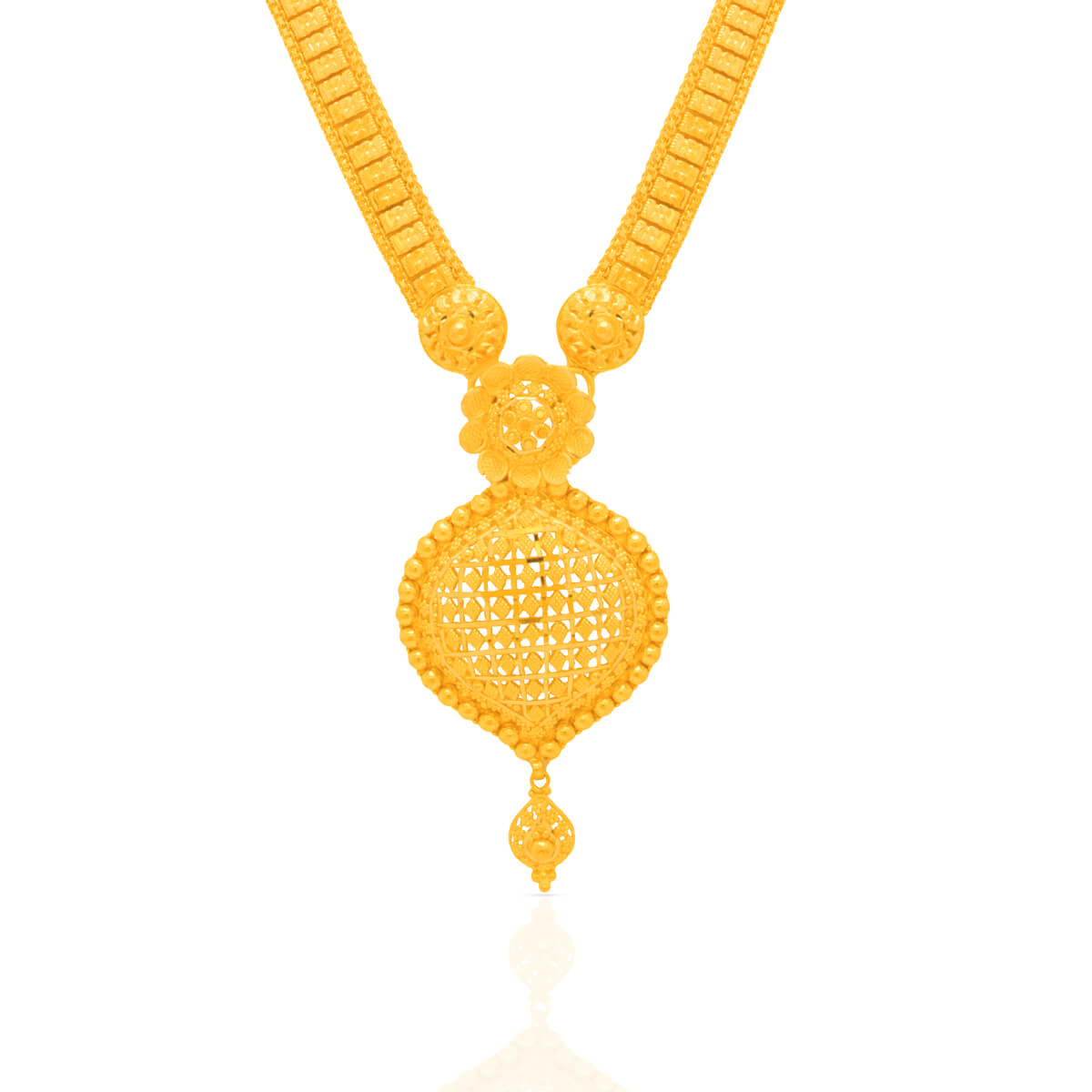 Sophisticated Charm Long Gold Necklace
