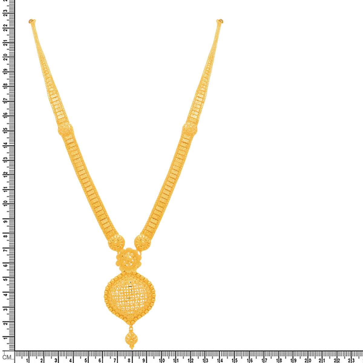 Sophisticated Charm Long Gold Necklace