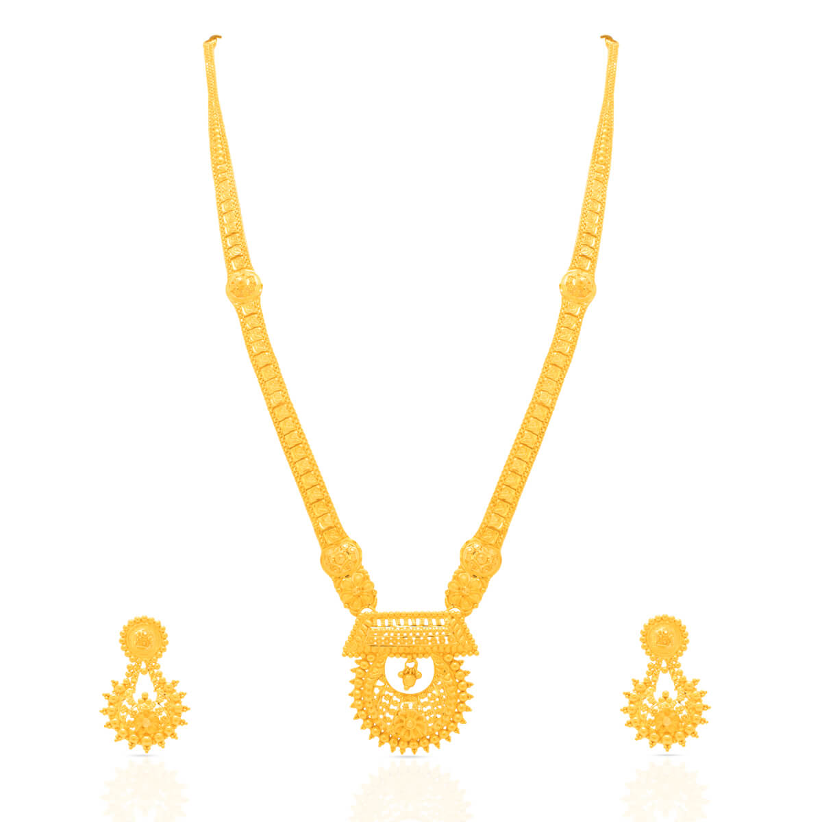 Lustrous Grace Long Gold Necklace