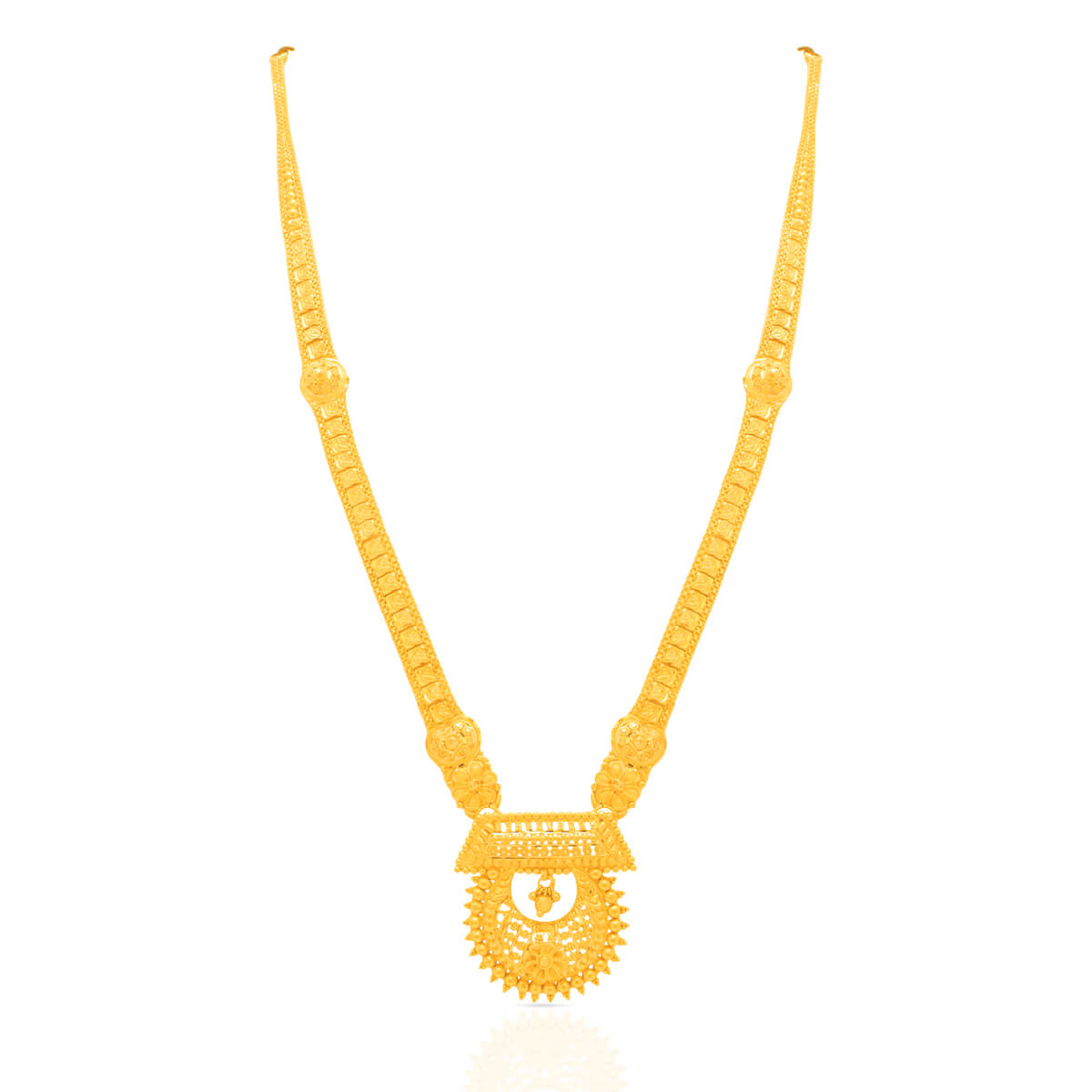 Lustrous Grace Long Gold Necklace