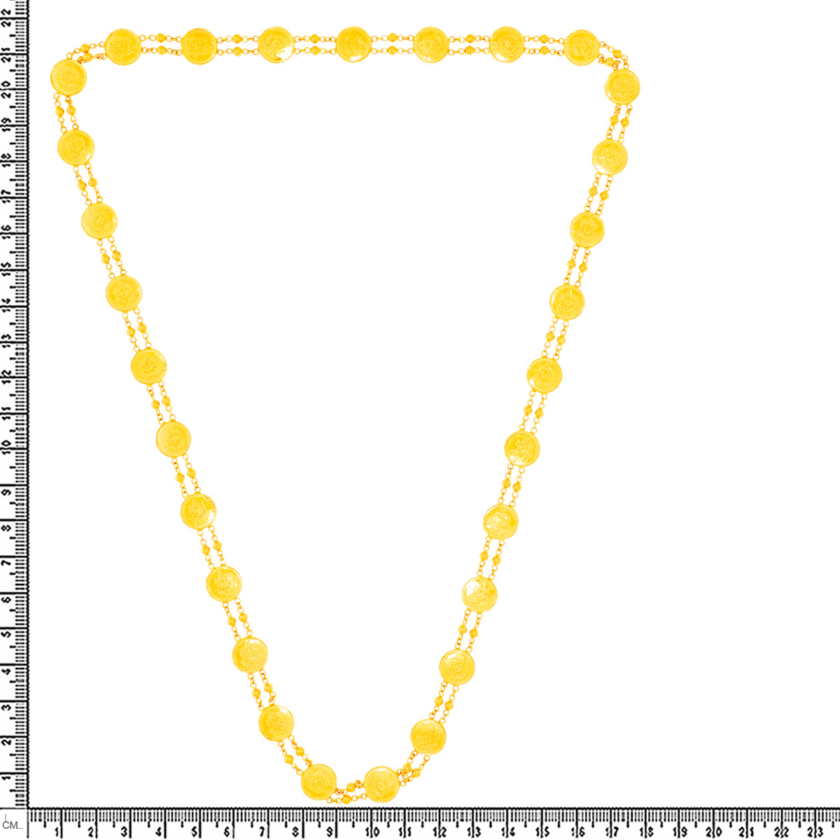 Graceful Glory 22K Gold Long Necklace
