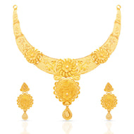 Exclusive Floral Grace Wedding Gold Necklace