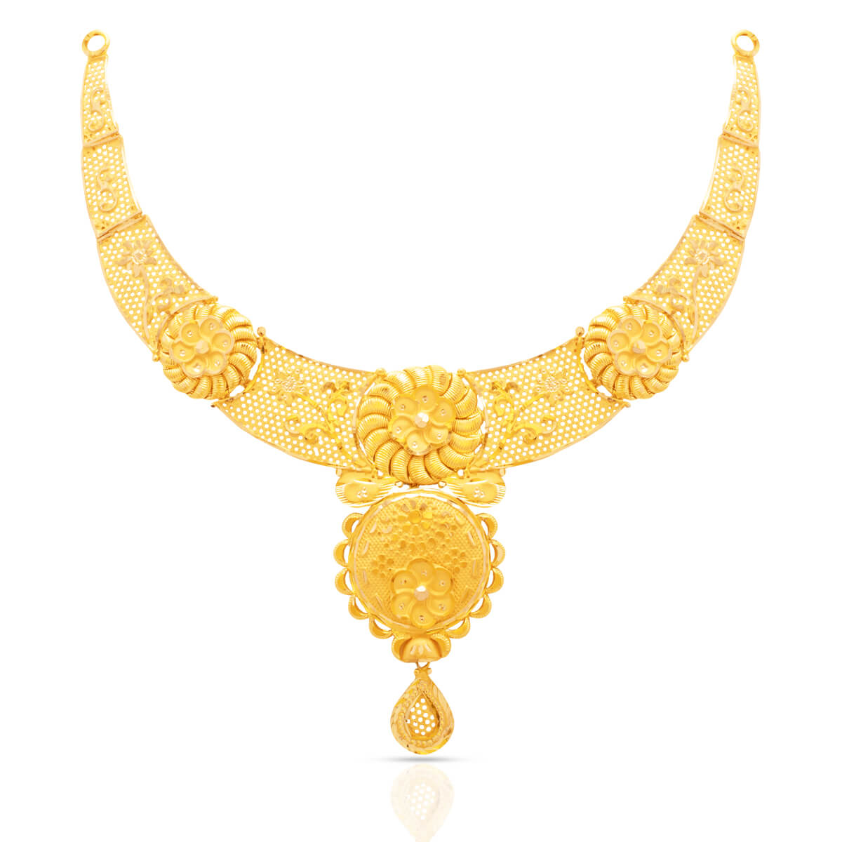 Exclusive Floral Grace Wedding Gold Necklace