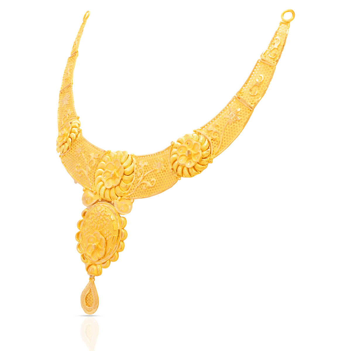 Exclusive Floral Grace Wedding Gold Necklace