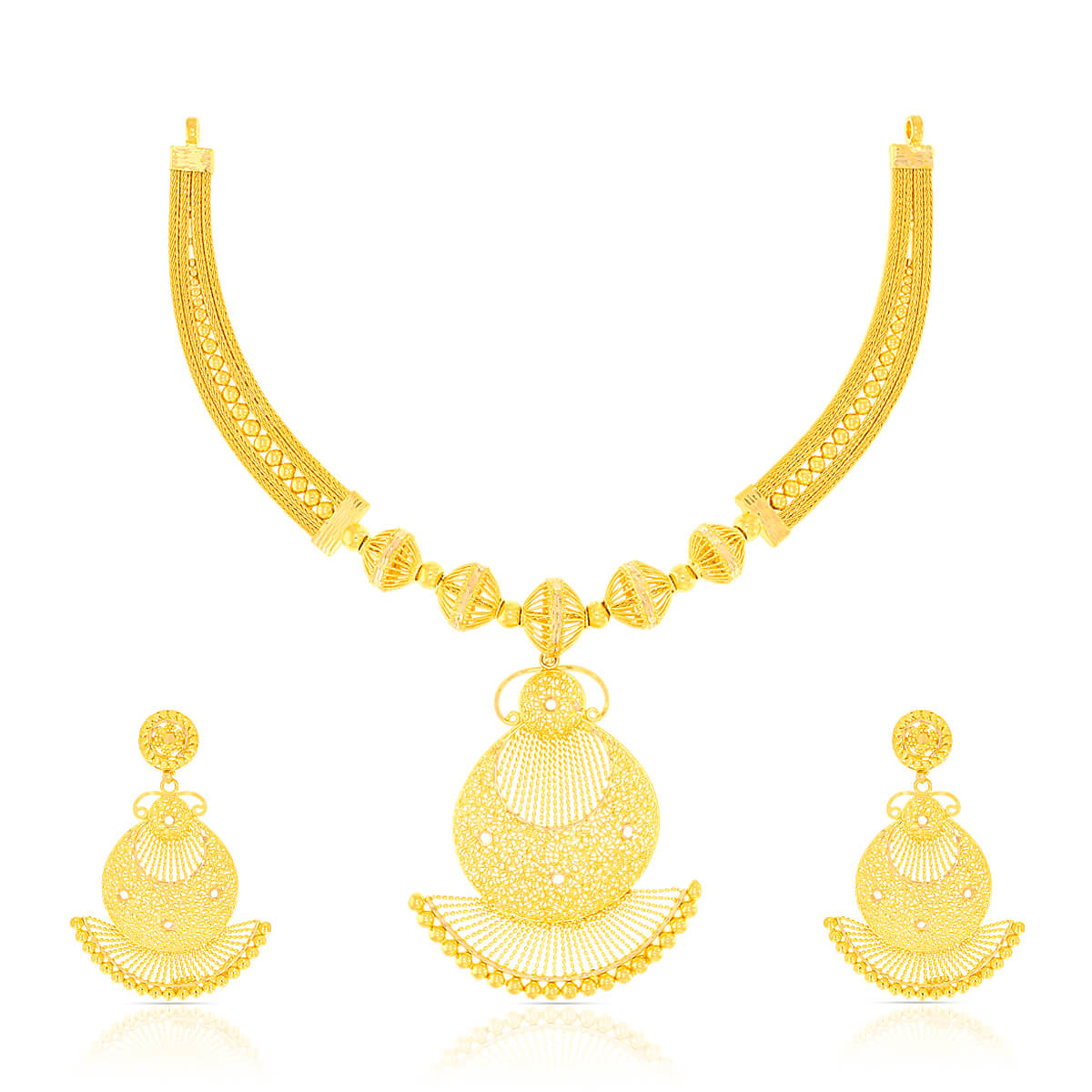 Majestic Marvel Wedding Gold Necklace