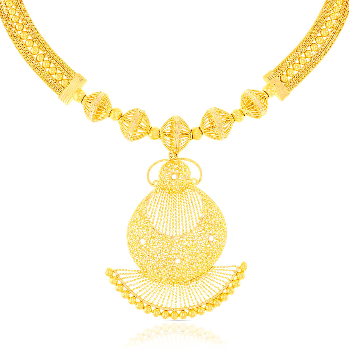Majestic Marvel Wedding Gold Necklace