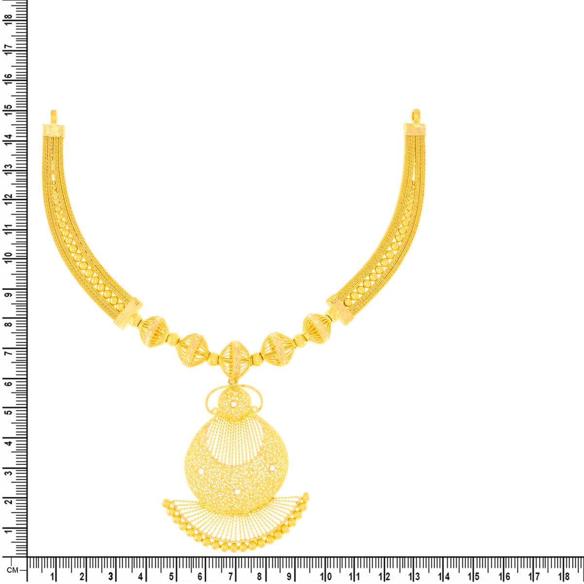 Majestic Marvel Wedding Gold Necklace