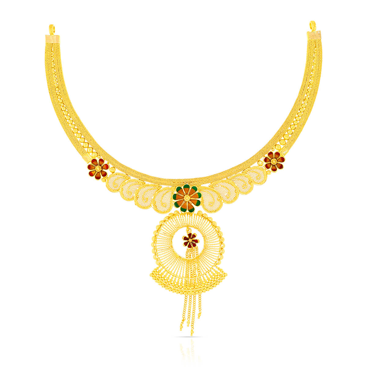 Floral Elegance Wedding Gold Necklace