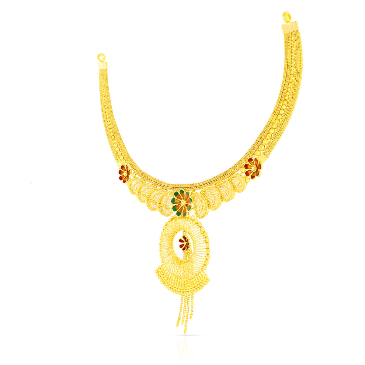 Floral Elegance Wedding Gold Necklace