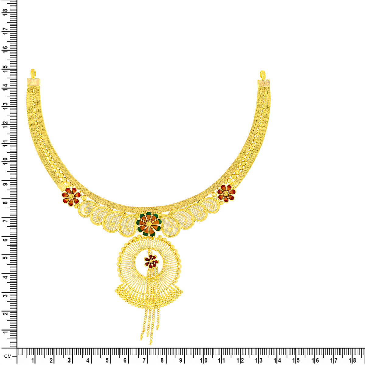 Floral Elegance Wedding Gold Necklace