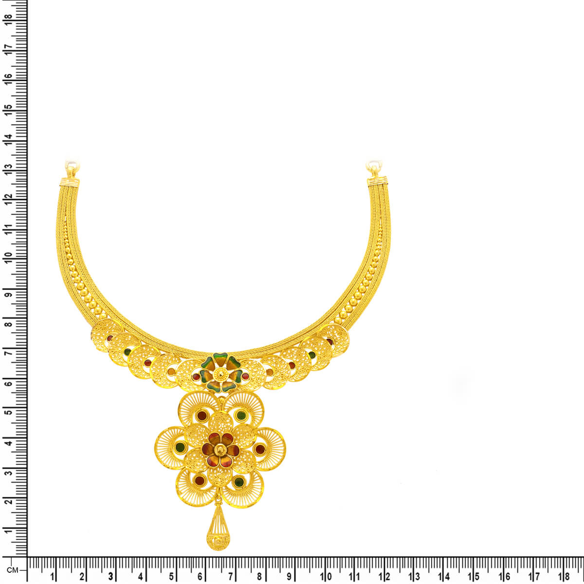 Opulent Blossom Grace Wedding Gold Necklace