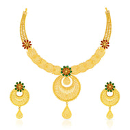 Blossom Majesty Wedding Gold Necklace