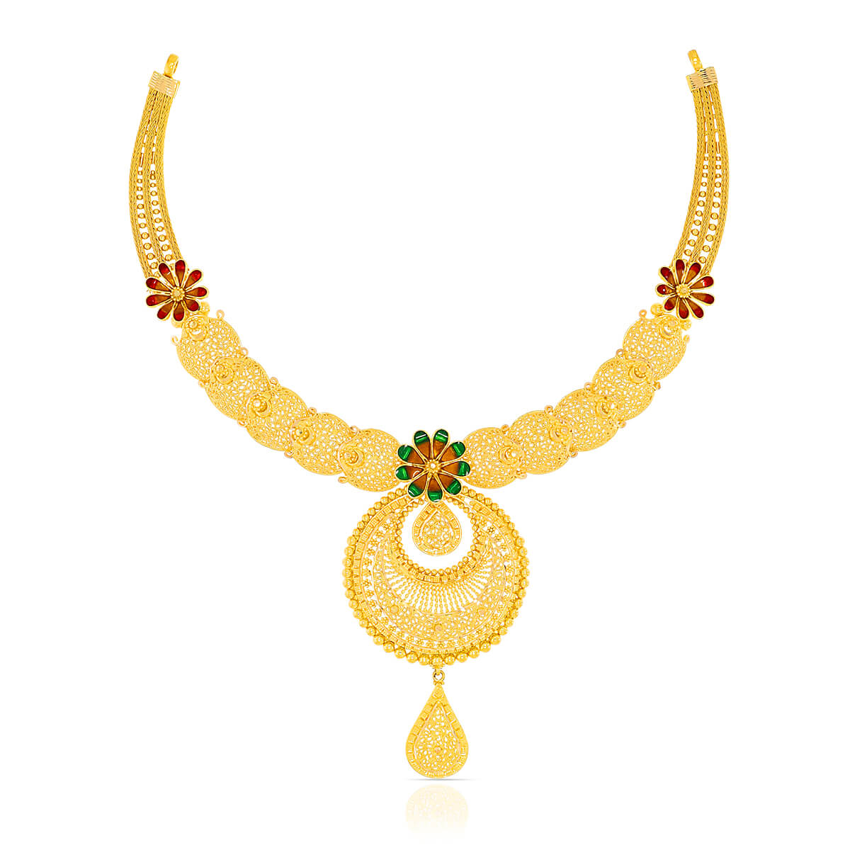 Blossom Majesty Wedding Gold Necklace