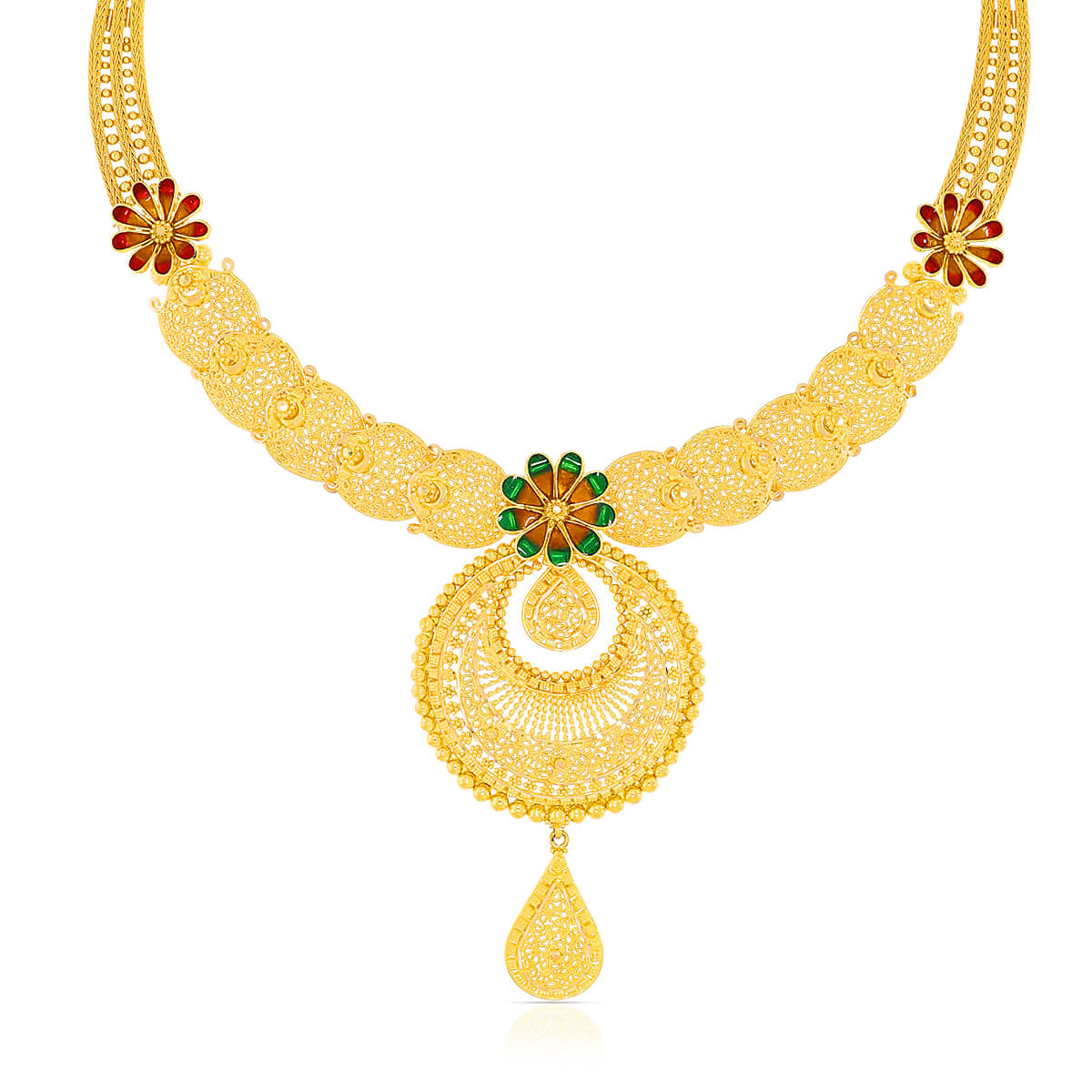 Blossom Majesty Wedding Gold Necklace