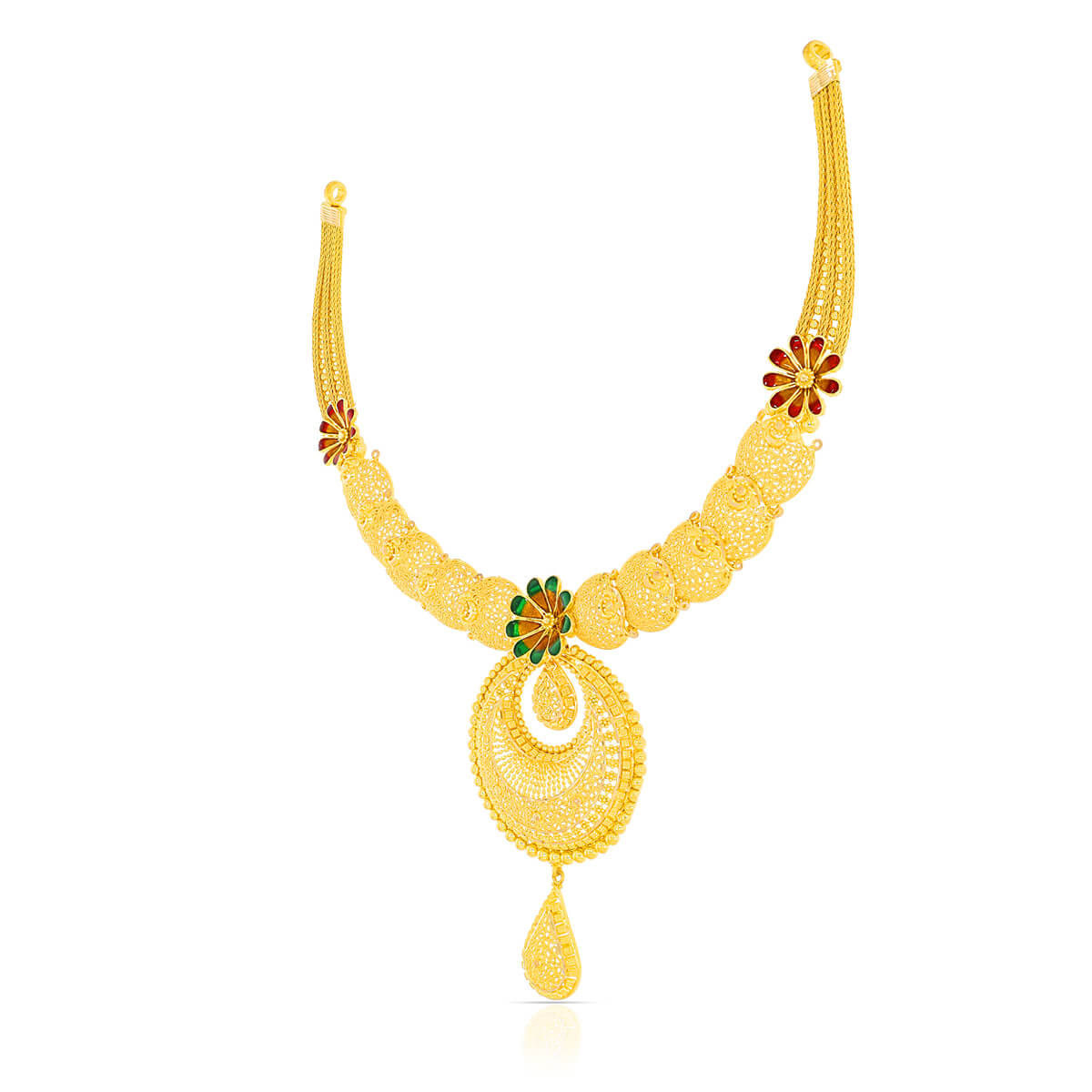 Blossom Majesty Wedding Gold Necklace