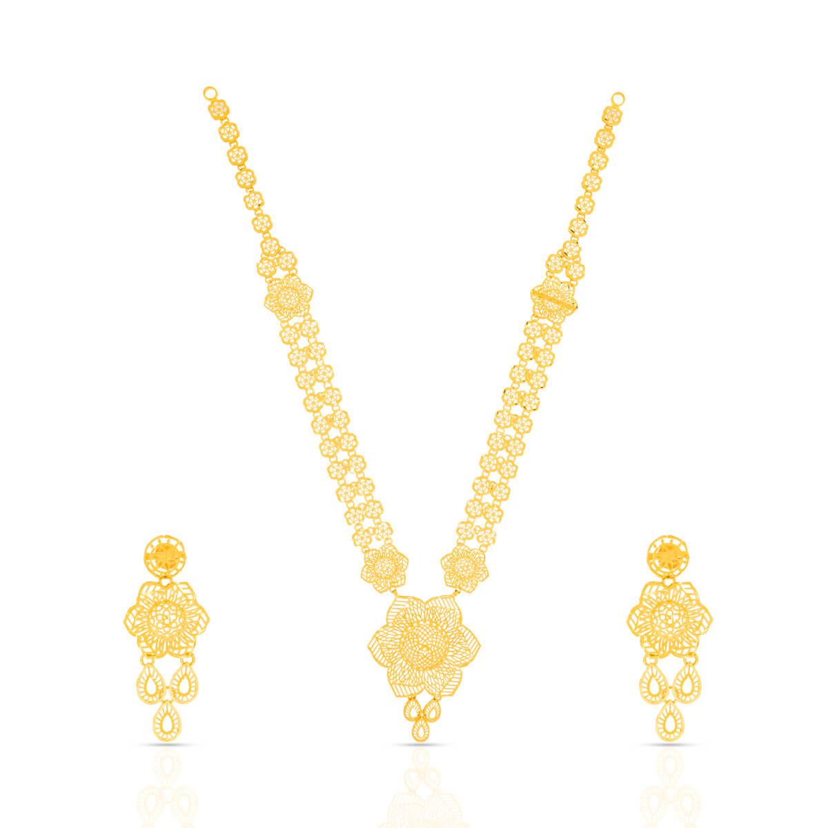 Majestic Glow Long Gold Necklace