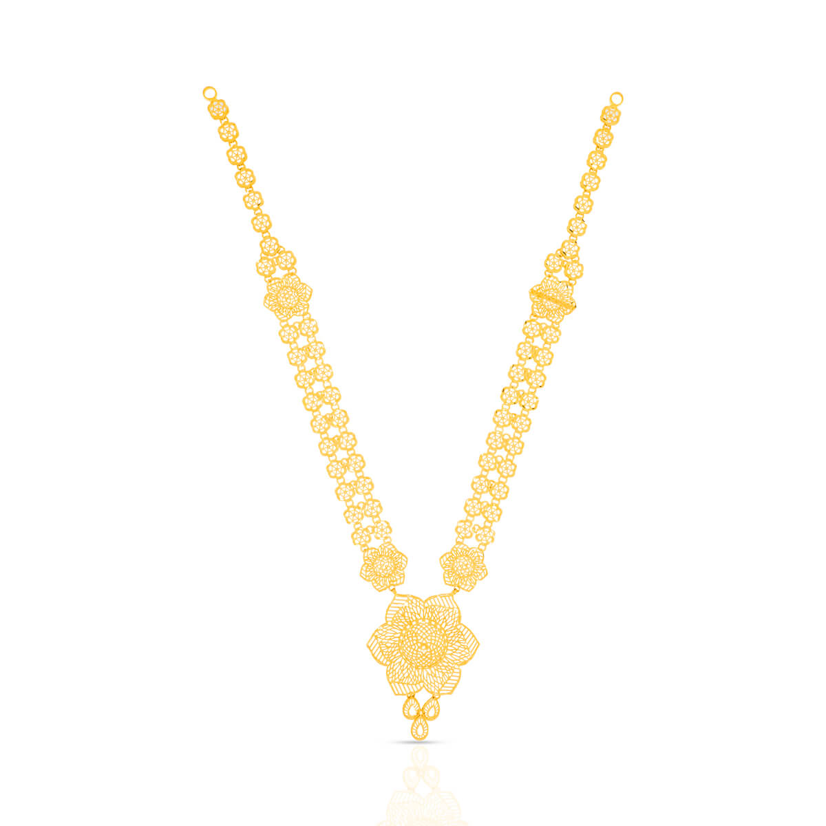 Majestic Glow Long Gold Necklace