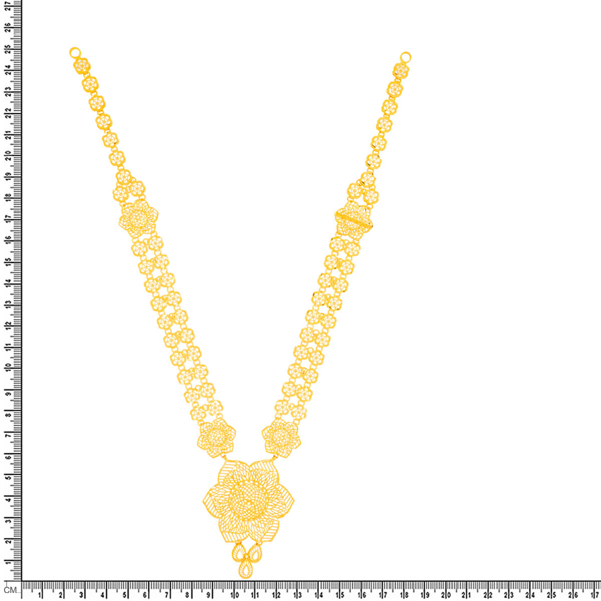 Majestic Glow Long Gold Necklace
