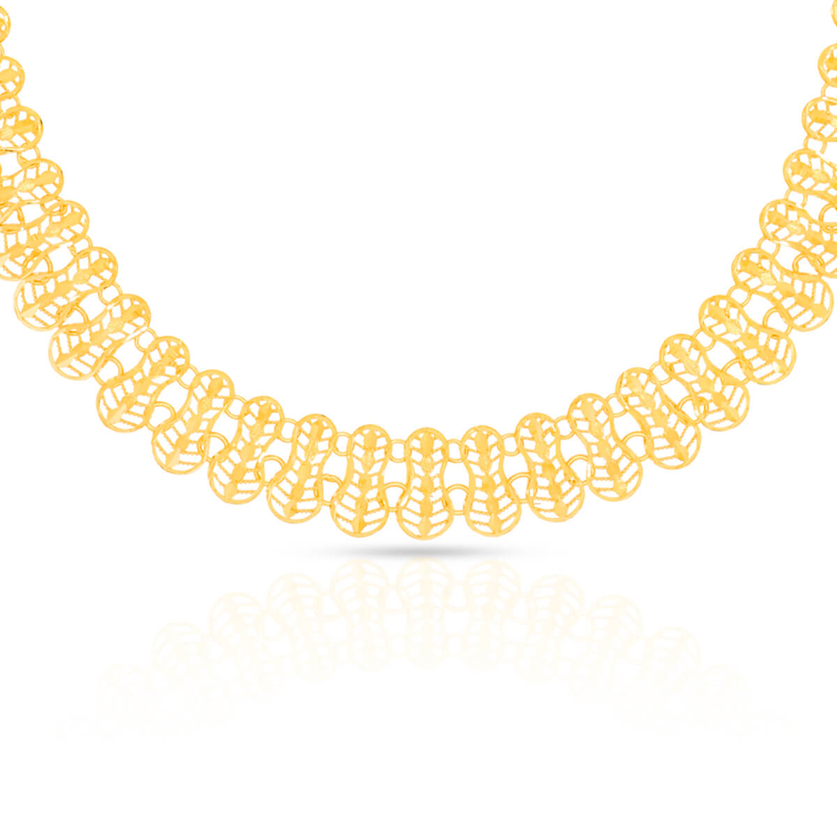 Bold Rose Gold Short Necklace and Earrings