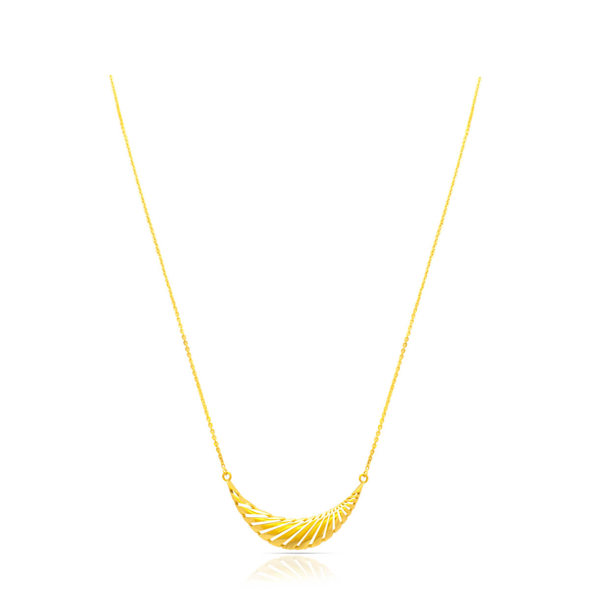 Sleek Elegance Gold Short Necklace