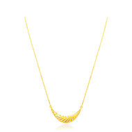 Sleek Elegance Gold Short Necklace