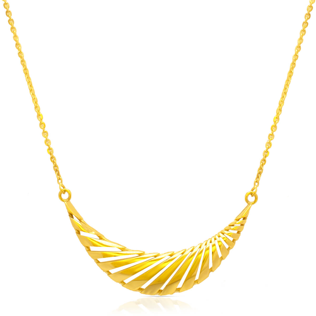 Sleek Elegance Gold Short Necklace