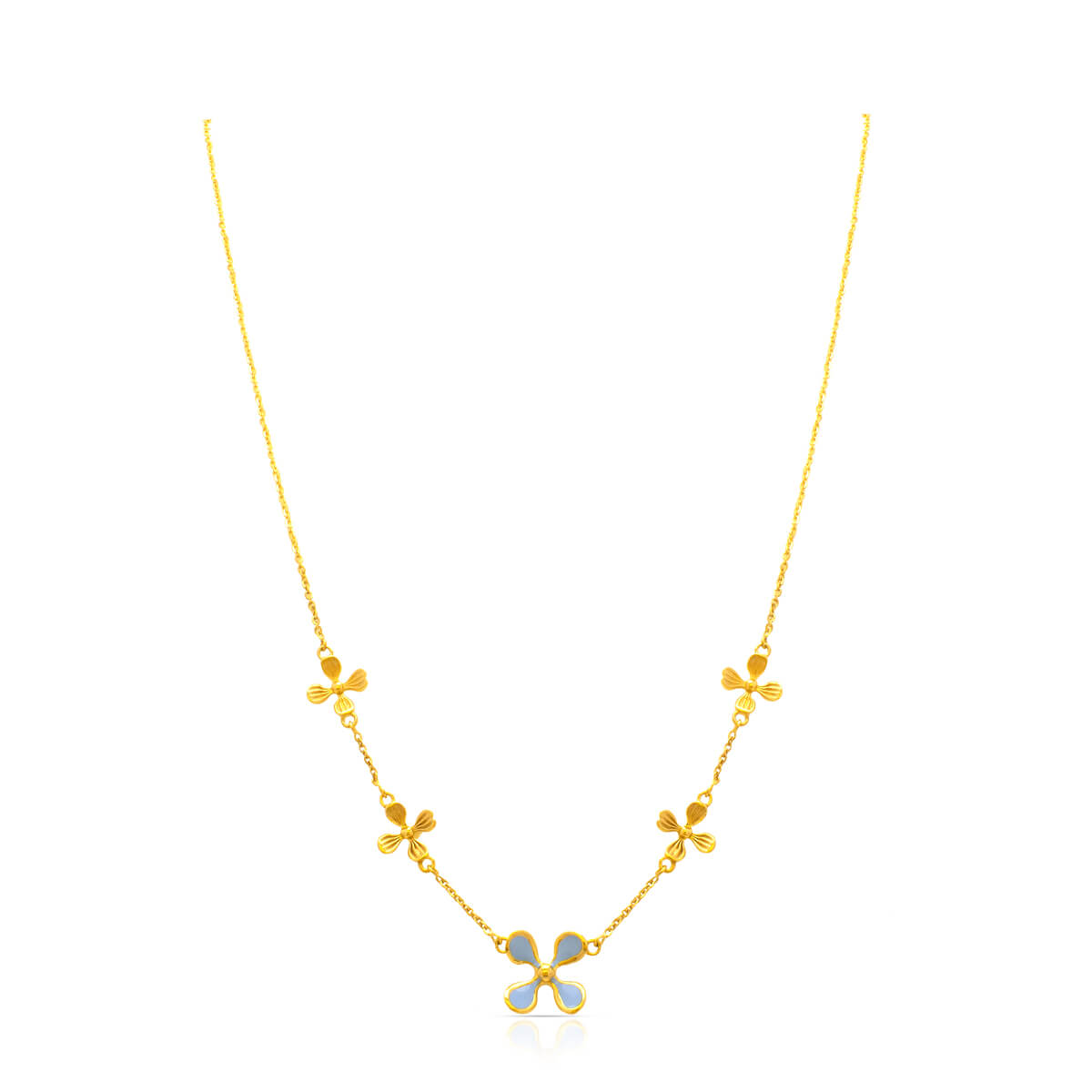 Petite Starry Charm Gold Short Necklace