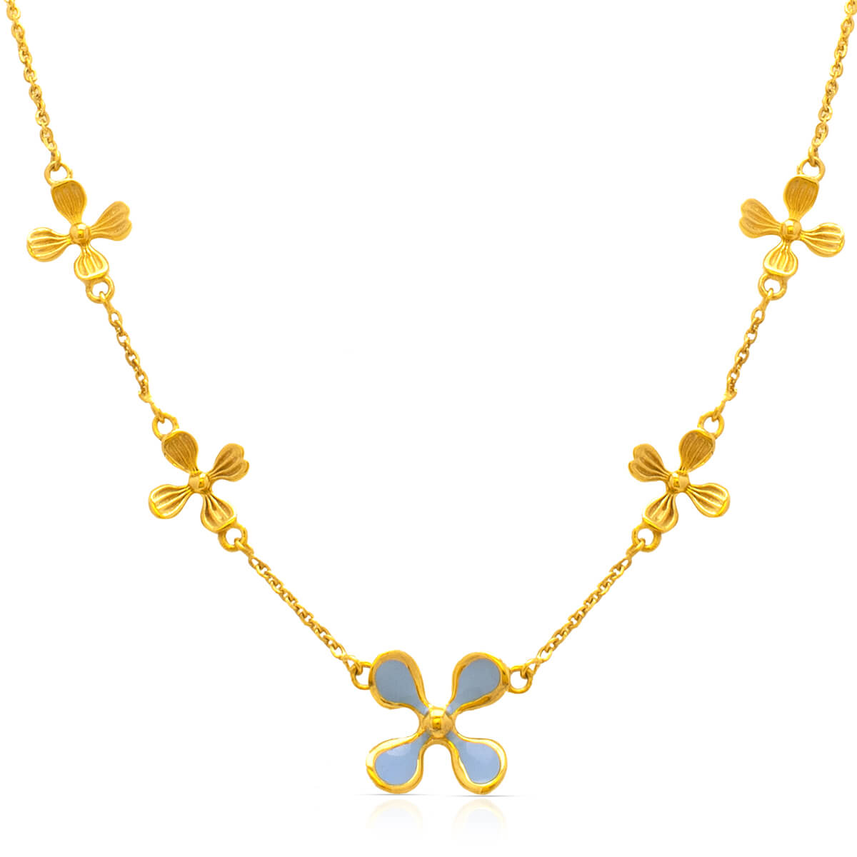 Petite Starry Charm Gold Short Necklace