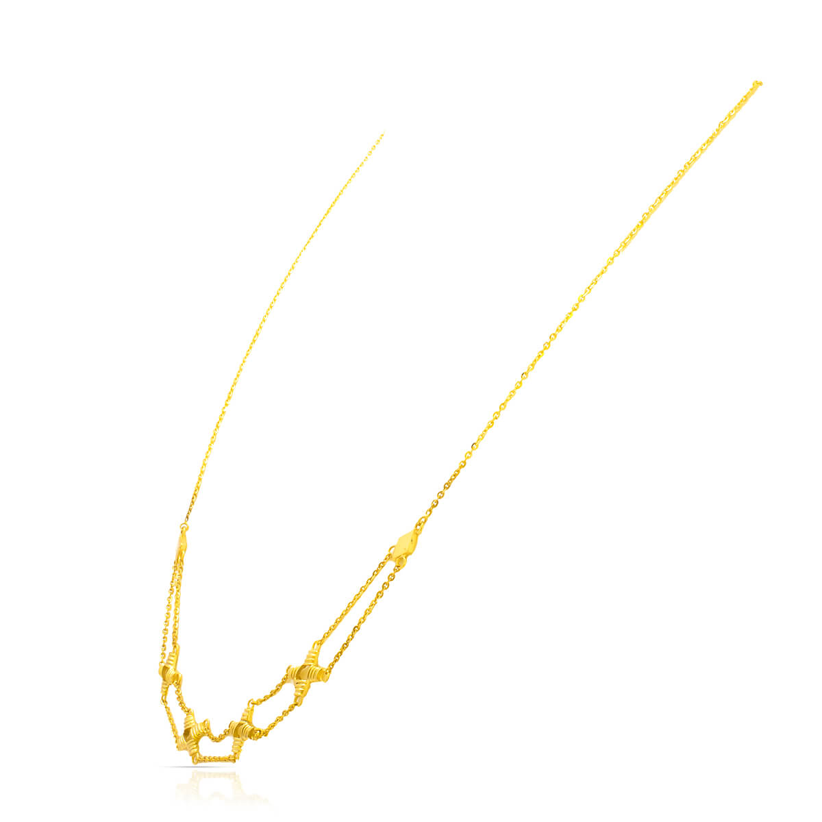 Gold Short Necklace with Minimalist Flair