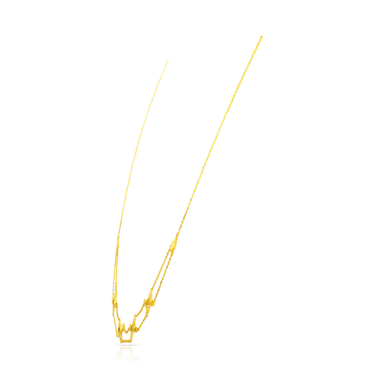 Gold Short Necklace with Minimalist Flair