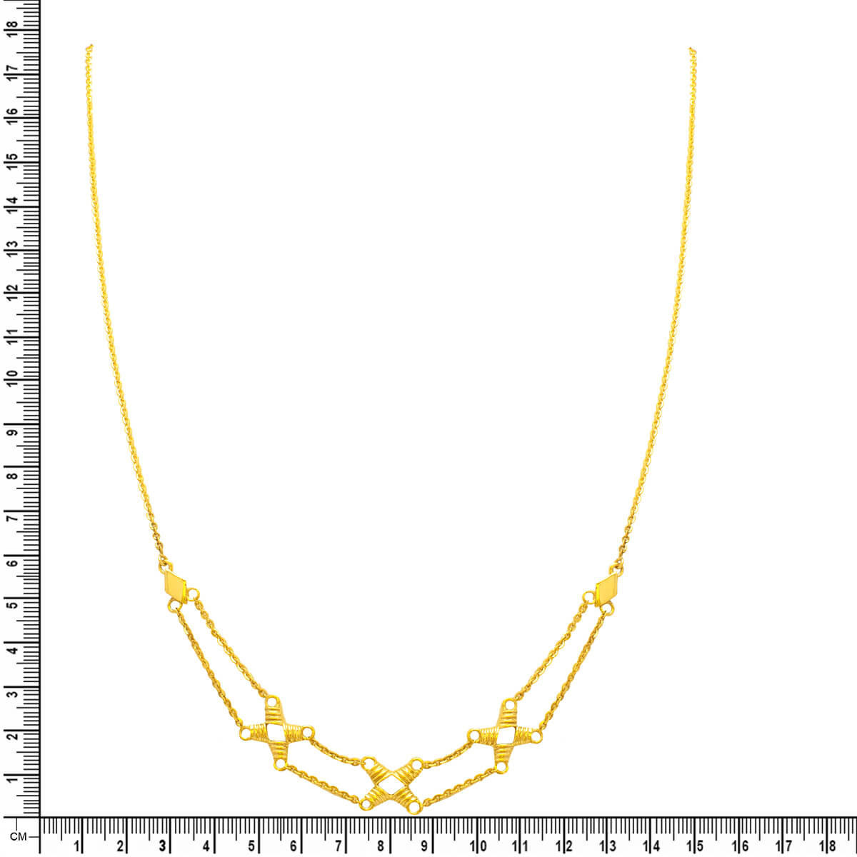 Gold Short Necklace with Minimalist Flair